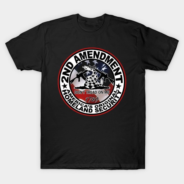 2nd amendment americas original homeland security T-Shirt by  The best hard hat stickers 